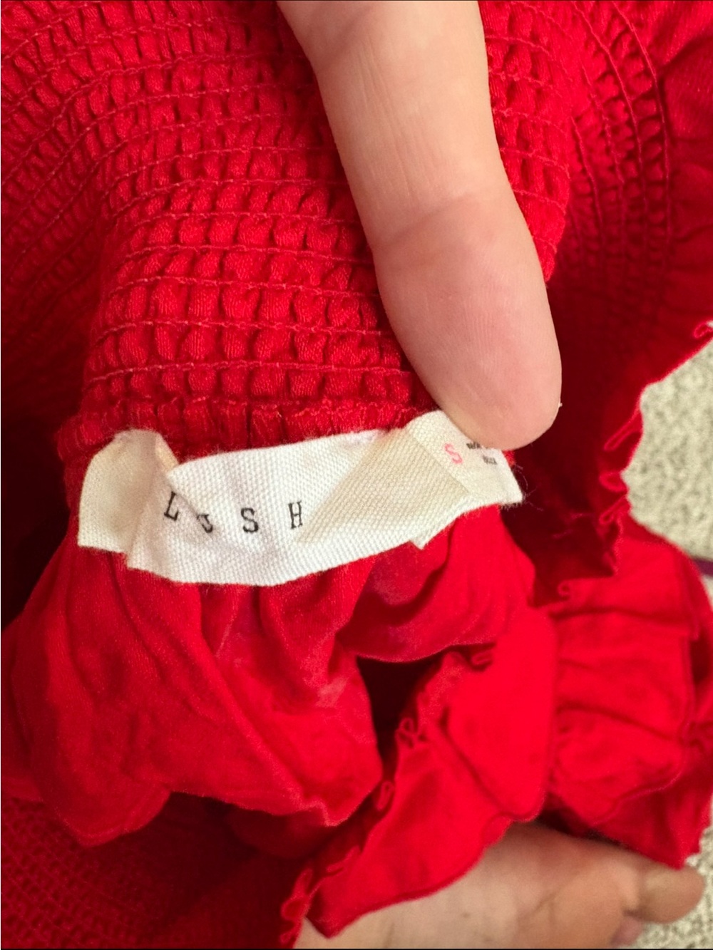 Lush Red Ruffle Mini Skirt - Picture 4 of 4
